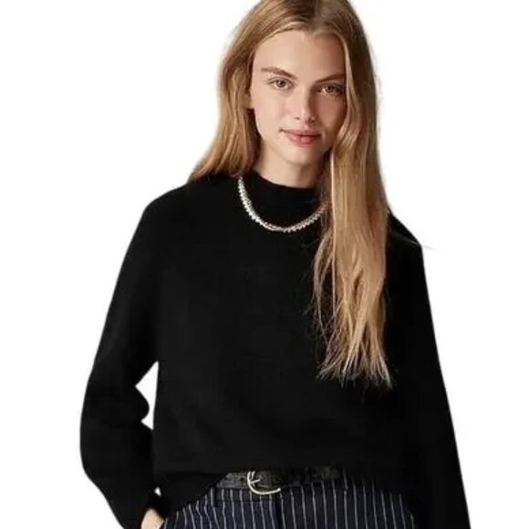 J. Crew Rollneck Sweater Merino Wool Alpaca Casual Cozy Chic Preppy Black XS - Picture 16 of 16